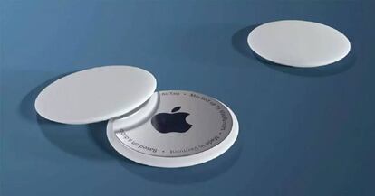 Diseño de concepto de las AirTags de Apple.