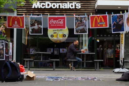 Boicot a McDonald’s y Coca Cola en abril en Róterdam (Países Bajos), el 28 de abril.