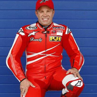 Randy Mamola, ayer en el circuito de Jerez.