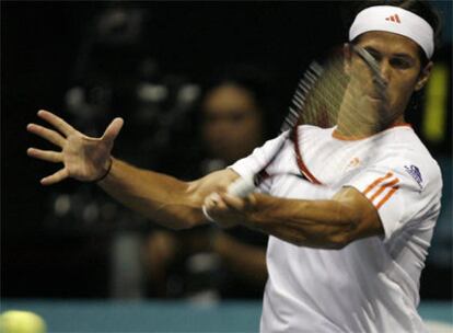 Fernando Verdasco, durante el torneo