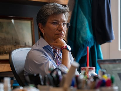 Claudia López, en su oficina en el centro de la capital, en octubre de 2022.