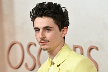 Timothée Chalamet, en los Premios Oscar 2025.