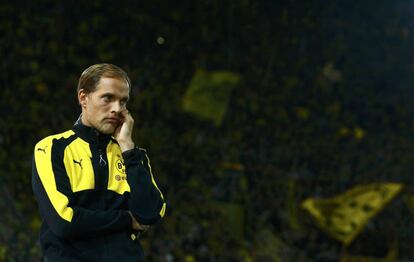 Thomas Tuchel, durante un partido de la Bundesliga con el Borussia Dortmund.