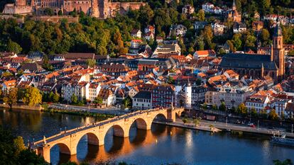 Vista panorámica del centro histórico de Heidelberg, en Alemania.