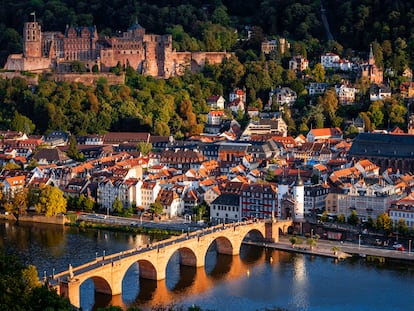 Vista panorámica del centro histórico de Heidelberg, en Alemania.