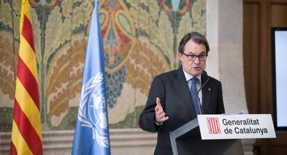 Artur Mas en la seva intervenció amb motiu del 70 aniversari de l'ONU.