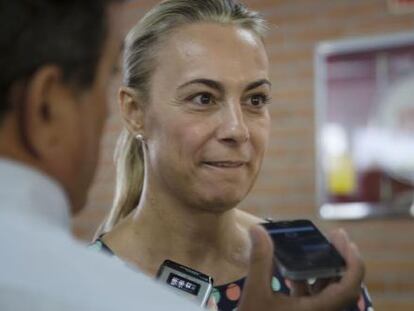 Sonia Castedo, alcaldesa de Alicante, tras un acto en Alicante este martes 