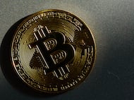 Representación de bitcoin.