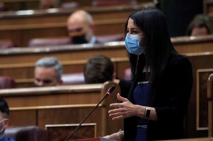 La líder de Ciudadanos, Inés Arrimadas, este miércoles.