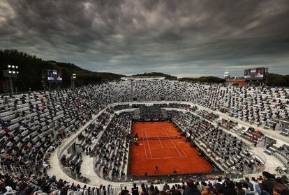 Vista general del Foro Itálico durante la final del Masters 1000 de Roma, entre Novak Djokovic y Rafael Nadal.