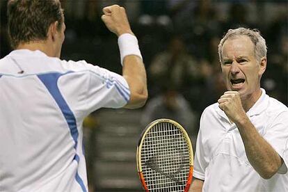 McEnroe muestra su espíritu ganador.