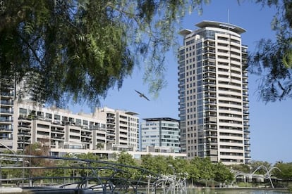 Vivendas de la zona de Diagnal Mar de Barcelona