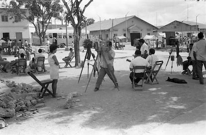 Fotografo de plaza. Pucallpa departamento de Ucayali (Perú), 1974.