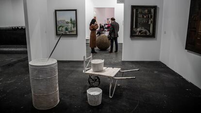 La sala en el espacio 40+1 de Arco dedicada a las artistas del realismo español que representa la galería Leandro Navarro.