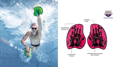 Manoplas de natación de la marca Arena