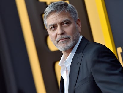 George Clooney, en la presentación de la miniserie 'Trampa 22' en Hollywood en 2019.