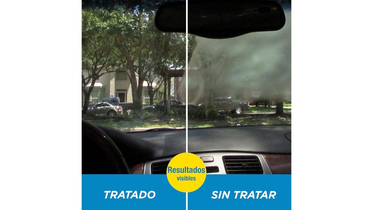 El líquido anti vaho es fácil de aplicar.