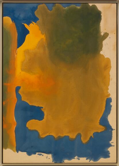 Acrílico sobre lienzo de Helen Frankenthaler. 205,7 x 146 cm. Adquirida con la ayuda de fondos de la National Endowment for the Arts, Washington, D. C., Agencia Federal; fondos adicionales contribuidos por Evelyn Sharp.