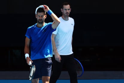 Djokovic y Murray, esta semana en Melbourne.