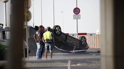 Imagen del Audi que conducían los terroristas.