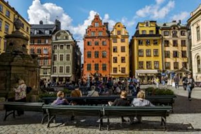 Plaza de Stortorget, en el histórico Gamla Stan de Estocolmo.