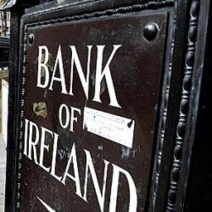 Cartel del Banco de Irlanda en Dublín