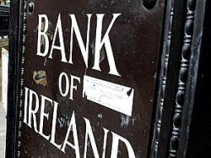 Cartel del Banco de Irlanda en Dublín