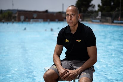 David Martín, en la piscina del CAR de San Cugat.