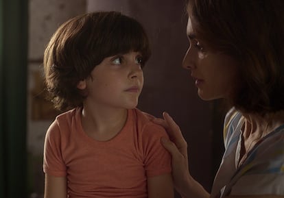 Sofía Allepuz y Paz Vega, durante el rodaje de la película 'Rita'.