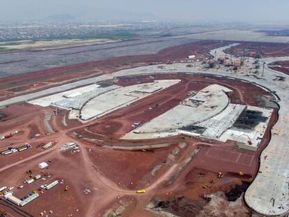 Vista aérea del nuevo aeropuerto en Texcoco. 