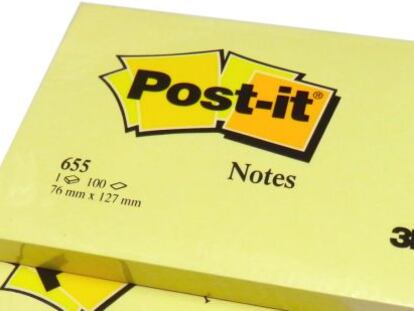 Post-it, fabricados por 3M.