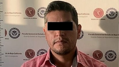 Hugo M.G. tras su detención en Baja California, México, por el delito de desaparición forzada.