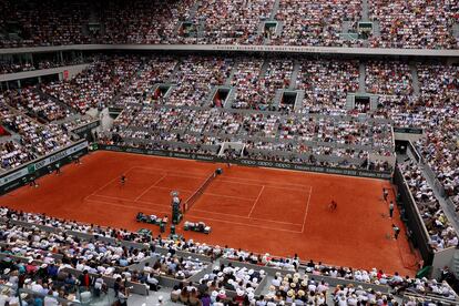 Vista general de la pista central Court Philippe-Chatrier durante la final de Roland Garros.