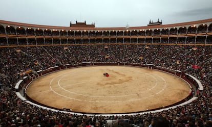 Vista panorámica de la plaza de toros de Las Ventas.