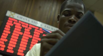 Bolsa de Accra, en Ghana