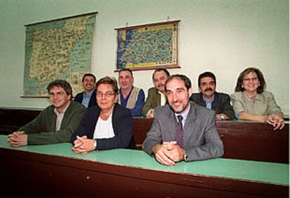 Representantes de la coordinadora de directores de instituto, reunidos la semana pasada en Madrid.