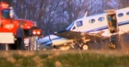 Estado de la avioneta que hizo aterrizar de emergencia una mujer de 80 a&ntilde;os.