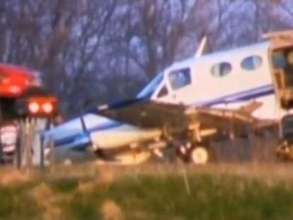 Estado de la avioneta que hizo aterrizar de emergencia una mujer de 80 años.