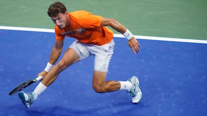 Pablo Carreño, durante el partido de cuartos contra Shapovalov.