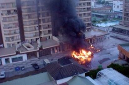 Imagen del lugar de la explosión captada por un turista holandés desde su apartamento.