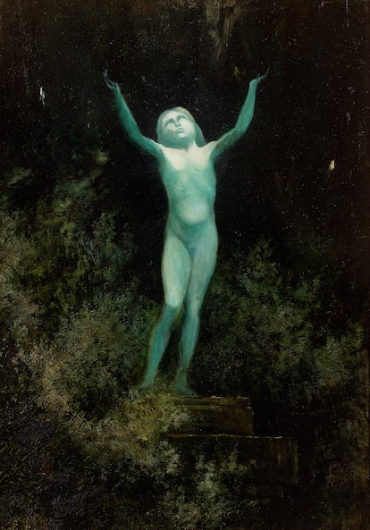 'La aparición: un cuerpo sideral' (cerca de 1900), de Karl Wilhelm Diefenbach.