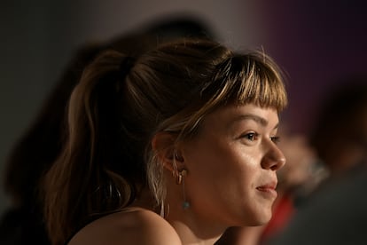 L'actriu Llúcia Garcia a Cannes el maig del 2025.          