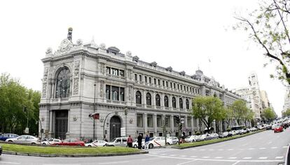 Vista de la fachada del Banco de Espa&ntilde;a. 