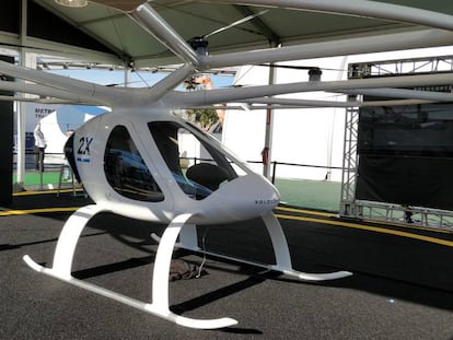 El Volocopter de Intel en CES 2018.