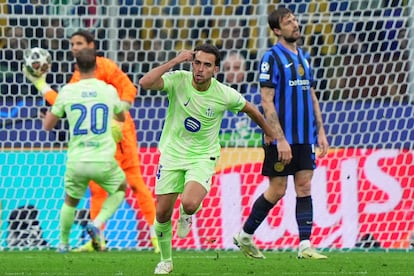 Eric Garcia, del Barcelona, pone el 2-1 en el marcador ante el Inter.