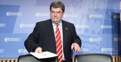 El consejero Juan María Aburto la pasada semana en Bilbao.