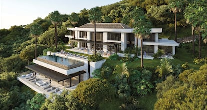 El mercado inmobiliario de lujo vive el mejor momento de su historia y villas como esta, en la Costa del Sol, se venden incluso antes de su construcción.