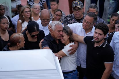 Funeral de una de las víctimas del derrumbe de la discoteca Jet Set.