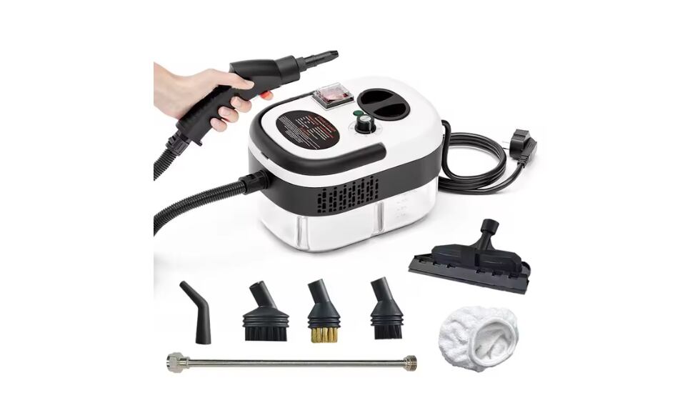 Vista de la máquina de limpieza a vapor con descuento en AliExpress.