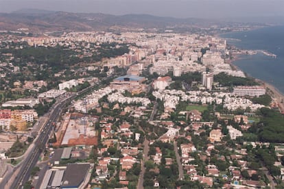 Vista aérea de Marbella, Costa del Sol ( Málaga).